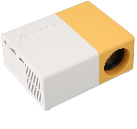 Cryfokt LED-Projektor, Tragbarer 1080P-Full-HD-Projektor mit 100 ANSI-Lum-Helligkeit, Heimkino-Videoprojektor, Kompatibel mit TV-Stick, USB, AV und Fernbedienung (EU-Stecker)