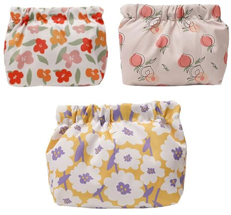 BZKSER Mini Porte Monnaie - 3 pcs Fleurs Petit Porte Monnaie Femme imperméable à l'eau Petit Porte Monnaie avec des éclats d'obus Bourse Porte Monnaie pour Les Femmes et Les Filles(3 Styles)