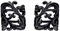 Boucles d'oreilles manchette pour femme en argent sterling noir avec faux cartilage en hélice pour non piercing