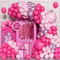 Rosa Luftballon Bogen Kit, 120 Pcs Fuchsia Dunkelpink Pastell Rosa Latex Ballons Girlande Kit für Mädchen Prinzessinnen Motto Geburtstags Party Deko Baby Shower Verlobung Hochzeitstag