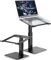 supamir Adjustable Laptop Stand for Desk, DJ Laptop Riser, Standing Desk Converter, Support Working on Computer Sitting/Standing, Compatible with MacBook, Dell, HP and All 13-16.5 Notebooks, Black