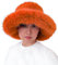Lina & Lily Damen Winter Fischerhut aus Kunstpelz mit breiter Krempe (Orange)