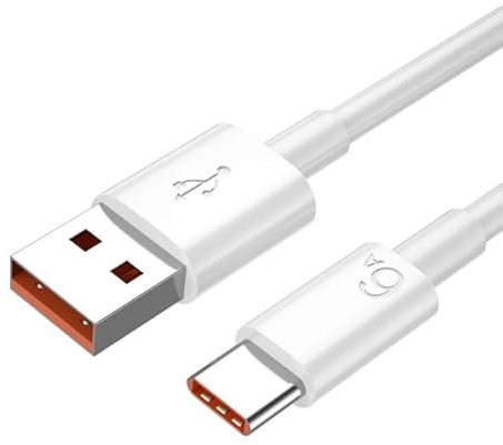 Cavo USB Type-C 2M, cavo di ricarica ultra rapido USB C 6A 65W Ricarica Rapida Max 120W Compatibile con 13T/11T Pro,Cavo USB C Ricarica Rapida per Xiaomi 13/11T/Mi 11i/11/10T Lite/Redmi Note 12/11S