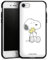 Silikon Hülle kompatibel mit Apple iPhone 8 Case schwarz Handyhülle Peanuts Snoopy Liebe