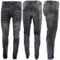 GEORGIO PEVIANI Mens Jeans Black Patchwork Paint Splatter Distressed Ripped Men's Denim Jeans UK (UK, Waist, 34, Regular, Regular, Black)