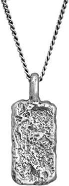 HG HAZE & GLORY Halskette Herren 925 Silber Schmuck Männer | Silberkette mit Anhänger Reminder All We Have Is Now 68 cm