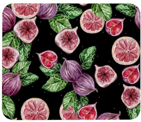 Eslifey Tapis de souris confortable, motif feuilles de figuier, 21 x 25 cm, base en caoutchouc antidérapant, améliore la vitesse et la précision