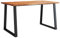 Gecheer Esstisch Esszimmertische Küchentisch Holztisch, Tisch Wohnzimmer, Büro Tisch, Schreibtisch, für Esszimmer, Küche, Baumkante 140x80x75 cm Massivholz Akazie