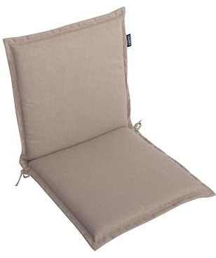 LILENO HOME Malt - Cuscino per sedia da giardino, con schienale basso, colore: tortora