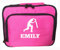 PROSTYLE SPORTS Personalised Lunch Bag Childrens School Insulated Snack Box for Kids Boys and Girls (Pink (Cricket Player))