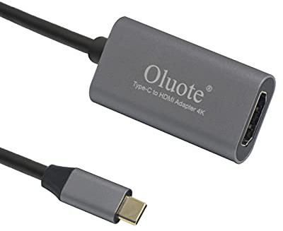 Oluote USB C to HDMI Adapter, Type C to HDMI 4K Adapter 4K@30Hz Usbc to HDMI for MacBook Air 2018, for Samsung S23, for Dell, for iMac, for Surface Book etc