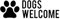 Dogs Welcome Sticker Print Store Business Pet Sign Vinyl Decal for Door Window Wall etc Removable Cafe Poster Small - 13x42cm