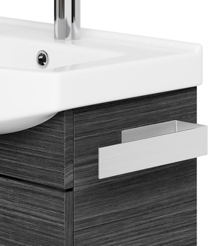 Planetmöbel Handtuchhalter ohne Bohren Silber gebürstet 21 cm Handtuchstange zum kleben für Badezimmer & Küche, Selbstklebender Wand-Halter für Handtücher