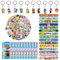 Dowdiles 82 Stück Party Mitgebsel Kindergeburtstag,Geburtstag Mitgebsel,Kindergeburtstag Mitgebsel set,10 Geschenktüten,50 Sticker,10 Schlüsselanhänger,12 Schnapparmbänder (Stil 3)