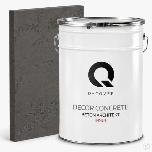 Q-COVER Intonaco effetto cemento architettonico Grigio Scuro — interni