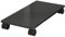 ZKALQECNF Porta pc Fisso Supporto CPU Mobile, Supporto da Pavimento for PC in Legno con 4 Ruote, Carrello for PC sotto la scrivania Supporto pc Fisso(Nero)