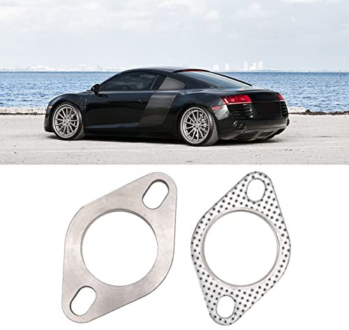 Sustvita Kit di flangia di scarico da 2 pollici, in acciaio inox con 1 flangia e 1 guarnizione, 2 fori per viti per Turbo -Downpipe Catback -Header