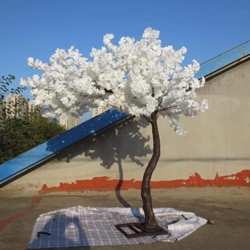 Handgemachte Künstliche Sakura-Seidenblumendekoration, Wunschbaum, Weißer Künstlicher Kirschblütenbaum Für Hochzeitsdekoration Im Innen- Und Außenbereich,Extended-2x1.5m