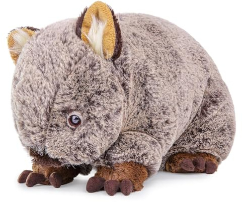 capybaraflying Lebensechtes 30cm/12in Wombat-Plüschtier,kreatives Wombat-Plüschtier der Wild-Serie,geeignet für die Dekoration von Geburtstagsszenen,lustiges Lernspielzeug für Kinder (Two-Color)