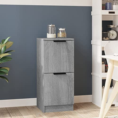 puraday Sideboard 30x30x70 cm Grau Sonoma Holzwerkstoff Wohnzimmer Kommode Vintage Flur Mit Schubladen