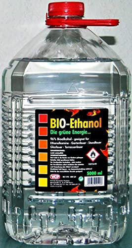 RICEL SUD Bioethanol Brennstoff, umweltfreundlich, natürlich, geruchlos, Kamin DF 7050334, 5 l