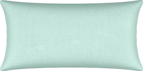 Erwin Müller Kissenbezug, Kissenhülle Single-Jersey Murnau - Mint Größe 40x80 cm - bügelfrei, strapazierstark, elastisch, mit Reißverschluss