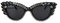FUPRECIOUS Retro Cat-Eye-Sonnenbrille Damen UV400-Schutz Glitzernde Strass Sonnenbrille im Vintage-Design mit Katzenaugen-Form