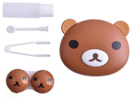 ukYukiko Animal Shaped Bottle Contact Lens Case Container Holder Beauty Mirror Case
