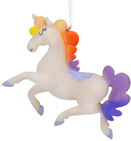 Hallmark Skurriles Einhorn mit Regenbogenmähne Weihnachten Ornament