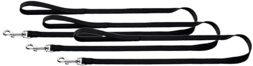 HUNTER ECCO Sport Führleine für Hunde, Nylon, 1,0 x 110 cm, schwarz (Packung mit 3)