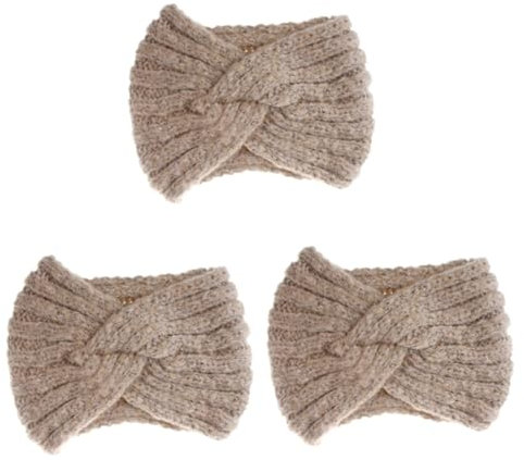 FRCOLOR 3pcs Handmade Cross Hair Band Hair Bands Stylish Turban Headbands for Women