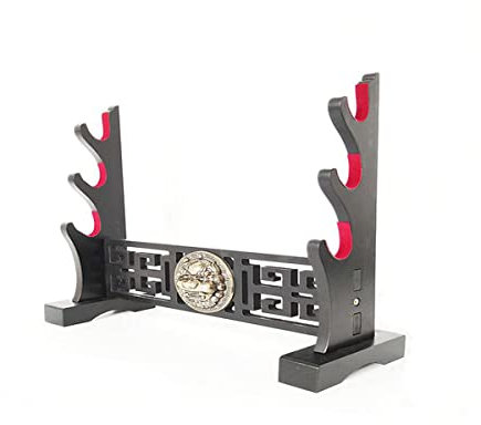 Schwert-Display-Halter, Schwert-Halter, Schwertständer, Waffen-Display-Ständer, Katana Genji, japanische Samurai-Schwertklinge, mittelalterliche Halterung, Slayer-Waffe, 3 Etagen (Size : 3 Tier)