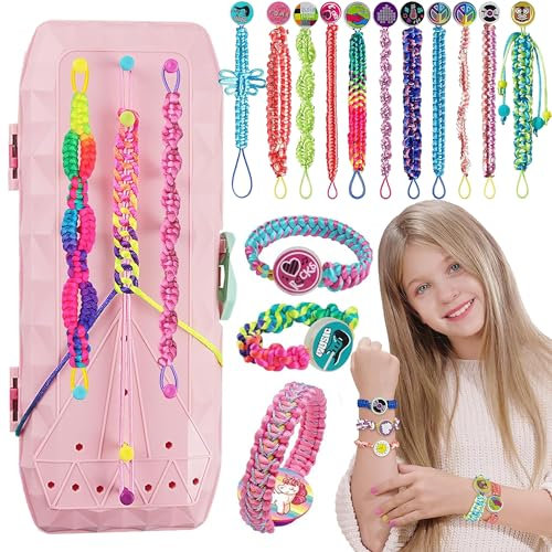 XFLYP 130 Stück Freundschaft Armband Herstellung Bausatz, Armbänder Basteln Flechtset Knüpf Set Kunst und Handwerk für Kinder Alter 8-12, DIY Armband Bausatz herstellen für 6 7 8 9 10-12 Jahre Alt