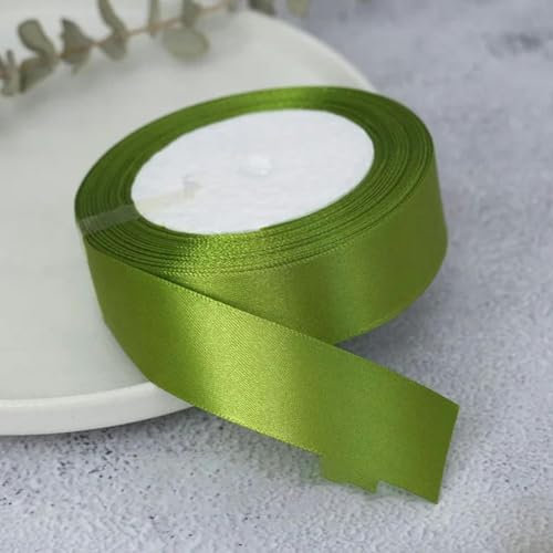 Satinband, 25 Yards/Rolle, 6 mm, 10 mm, 15 mm, 25 mm, 38 mm, 50 mm, Schärpe, Geschenkpapier, Schleife, handgefertigt, DIY, Handwerk, Weihnachten, Hochzeit, Party, Dekoration, Amy Green, Breite 25 mm