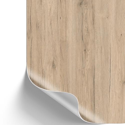 SA ROCA [13,89€/m²] Klebefolie in Holz-Optik inkl. Rakel & E-Book I Selbstklebende Holz Folie für Möbel & Küche - hitzebeständig & abwaschbar I Möbelfolie I Dekofolie (Sanremo Eiche sand, 10m x 90cm)