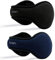 FSMILING Lot De 2 Cache-Oreilles Pour Hommes Femmes Hiver Chauds Réglables En Polaire Pliable Adulte, Noir & Bleu