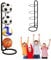 Ball Storage Rack, 4 Tier Layer Ball Stand Football Rack Sports Equipment Storage Organizer Removable Football Stand for Volleyball Football Basketball Badminton Mini Quick Machine (D) (4 Tier)