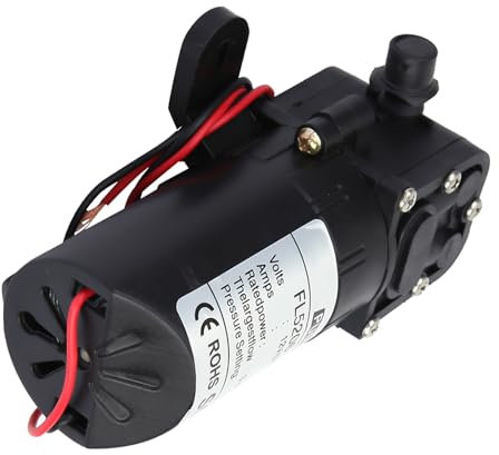 Pompa Irroratrice 12 Volt, Pompa Acqua Ad Alta Pressione Accessorio per Pompa Acqua Agricola a Membrana Elettrica a Doppio Tubo Dritto 36 W (DC12V)