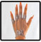 Wedity Gothic Schmetterling Finger Armbänder Finger Linked Armband Punk Finger Handgelenk Ketten Ringe Halloween Körper Zubehör Schmuck für Frauen (Silber C)