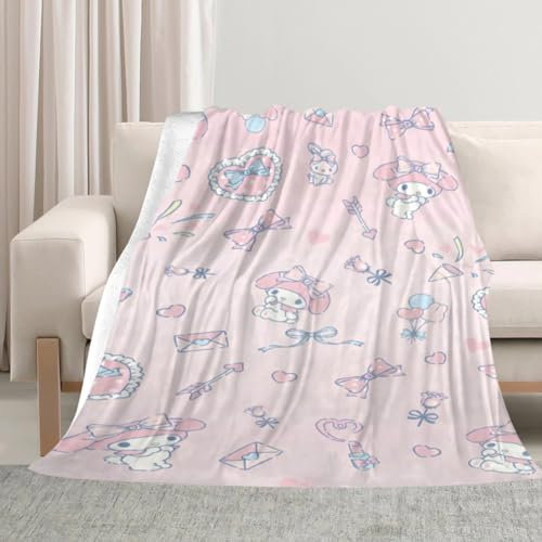OZXVXZO Decke mit Anime Druck, Cartoon Überwurfdecke, 3D Katze Druck Plüschdecke Flanelldecken Doppelseitige Flanell Super Weiche Kuscheldecke für Mädchen Kinder Erwachsene