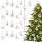 TYXHXTF 24PCS Anhänger Weihnachten, Weiße Holz Weihnachts-Anhänger Hängeornamente, Vintage Weihnachten Deko, Schneeflocken Baumschmuck für Drinnen & Draußen