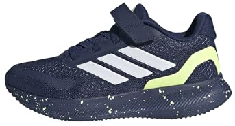 adidas Unisex Kids Runfalcon 5 Kids Shoes, Dark Blue/FTWR White/Hi-Res Yellow, 13 UK Child