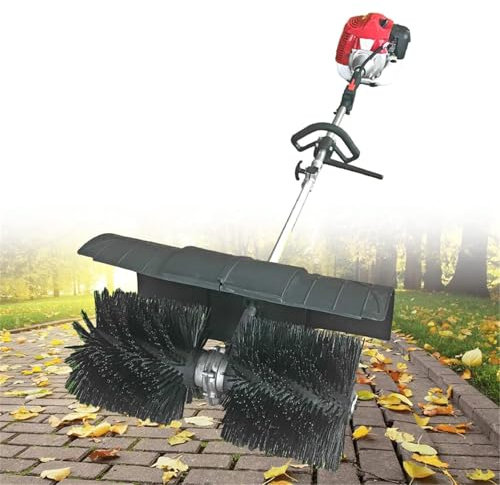 Mavdecll 52cc 2-stroke Petrol Powered Sweeper, 2.3 HP Nylon Brush Handheld Sweeper Gasoline Engine Power Broom Brush Cleaner for Outdoor Garden Lawn