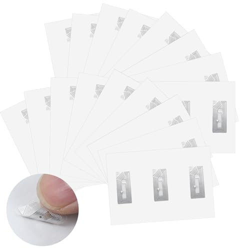 50PCS Nfc Tag Nfc Sticker Aufkleber NTAG213 Chip Klebeaufkleber Selbstklebende Etiketten vollständig programmierbar Wiederbeschreibbar für NFC Fähige Geräte