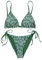 UMIPUBO Bikini Damen Set Sexy Zweiteiler Bademode Triangel Neckholder Verstellbare Bikinioberteil Niedrige Taille Tanga Bikinihose Badebekleidung(Grün,S)