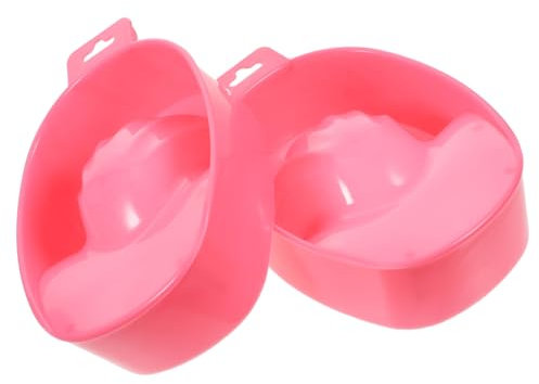 Healvian 2pcs Nail Care Bowl Manicure Soak Bowl Nail Art Gel Remover Polish Remover Hand Soaking Suitable for Professional Salons Home Random Color