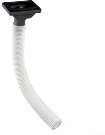 ZYWUOY Rechteckiges Überlaufrohr, Kopf nach oben, grau, PP + PVC, 1 Stück