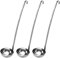 FSSTUD 3 Pcs 1 oz Stainless Steel Cooking Ladles Long Hook Handle Ladle Buffet Serving Soup Ladle Large Sauce Ladle Restaurant Style Soup Spoons with Holes for Stews