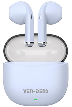 AMPLE Wireless Earbuds For Xiaomi Redmi Note 13 / Redmi Note 13 Pro/Redmi Note 14 12, (BT030) Bluetooth 5.3 Earbuds with Microphone, Pop-ups Auto Pairing Hi-Fi Stereo Sound Headset (BLUE)