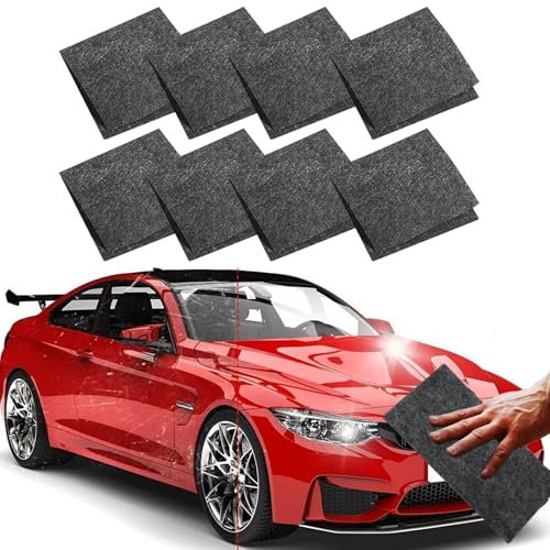 ChaneeHann 8PCs Chiffon de Réparation Rayures Voiture Universel, Tissu Microfibre Professionnel pour Polissage Carrosserie - Élimine Rayures Superficielles et Restaure Brillant